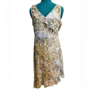 Giorgio Fiorlini Dress Vintage Y2K Lace Asymmetric V-Neck Slip Medium